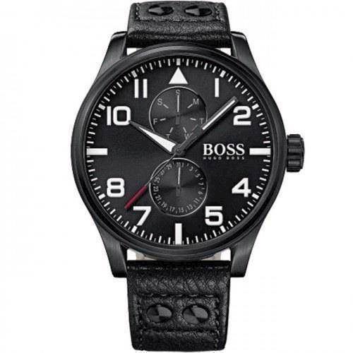 Image of fra Hugo Boss IP Sort Aeroliner Quartz herre ur